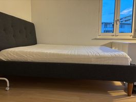 IKEA IDANÄS Bettgestell 160x200 cm – Dunkelgrau – guter Zust