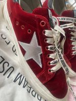 Golden Goose Red Velvet Sneakers, size 38, as new!