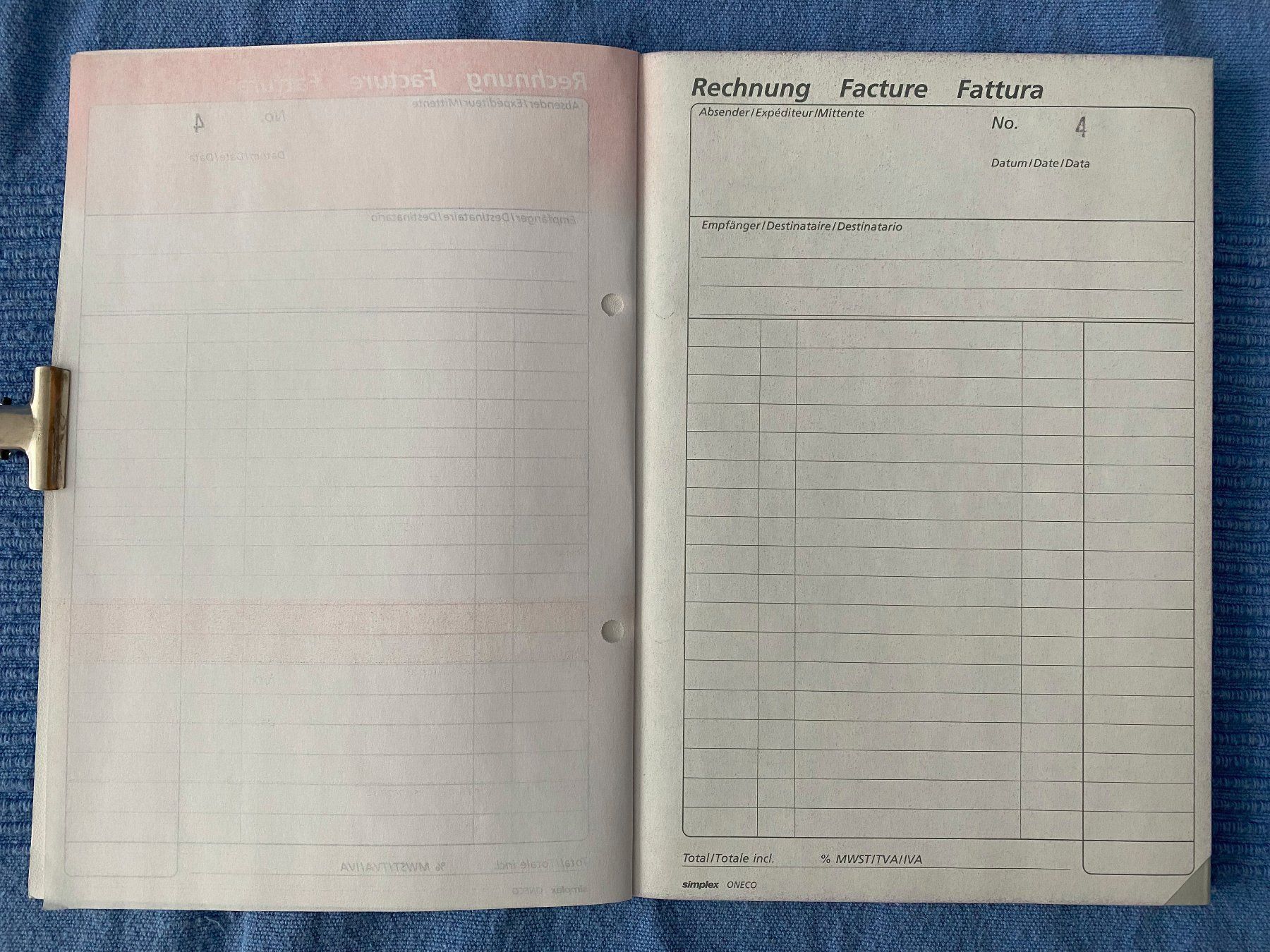 Schreibblöcke: Durchschreibebuch Rechnungen A5 – Gebraucht aus Egolzwil von Bubbly76 3