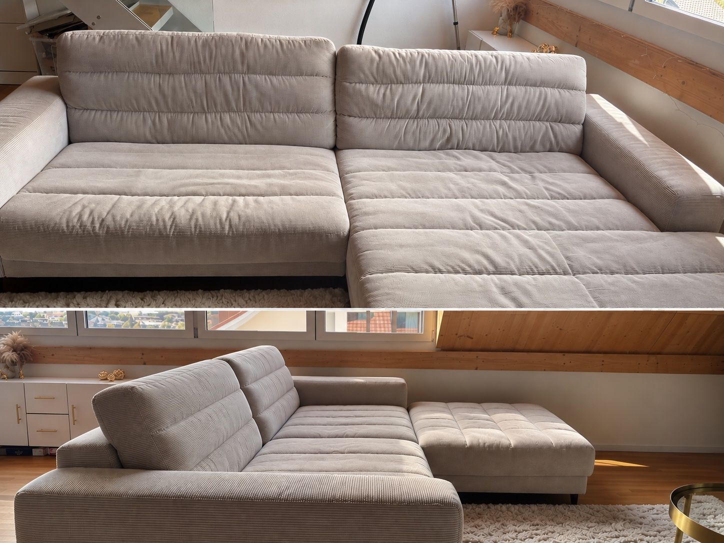 Divani: Ecksofa Cordstoff hellgrau  gebraucht preis verhandelbar – Usato da Lostorf venduto da gia_l7sb