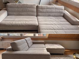 Ecksofa Cordstoff hellgrau  gebraucht preis verhandelbar
