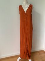 Sommerkleid Gr. XS/S rost mit Viskose, feines Strickkleid