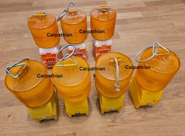7x Warnblinkleuchten Baustelle Strassenbau Absicherung