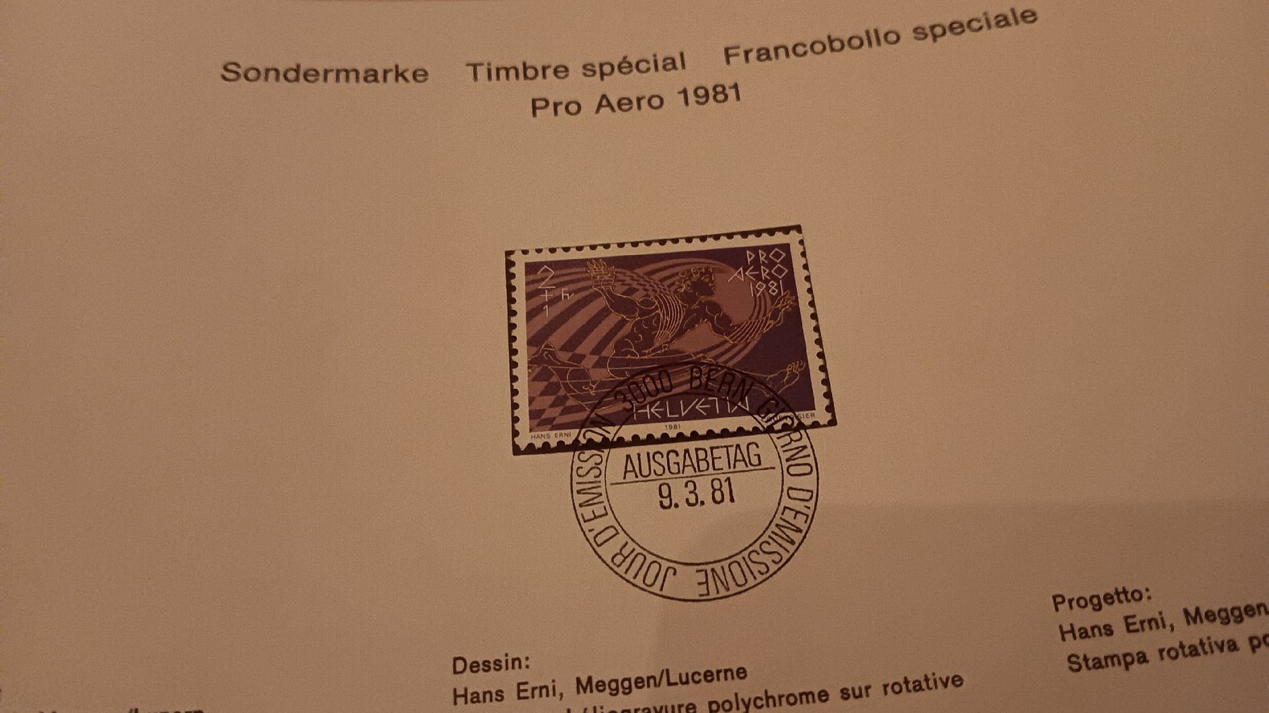 Tutti i francobolli: Francobollo speciale Pro Aero 1981 Svizzera – Usato da Carena venduto da gra_yz7p 1