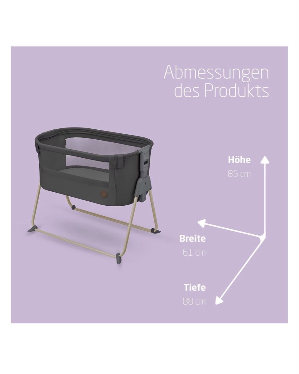Wiegen & Stubenwagen: Maxi-Cosi Tori bedside cot Beyond Graphite Eco – Neu (gemäss Beschreibung) aus Zürich von bremetobias 4