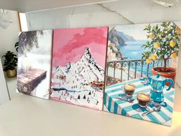 3 Wandbilder modern neu
