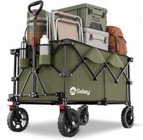 Handwagen klappbar 200 L 200 kg Off-Road Rollen Garten Caddy