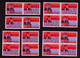 1974_551+52_UPU_Weltpostverein_6 ZUSAMMENDRUCKE komplett !**