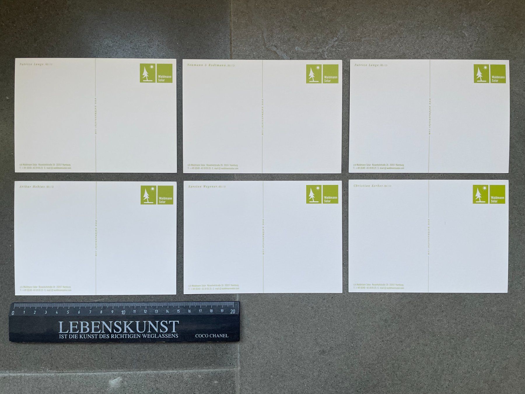 Cartoline postali: 6 Kunstpostkarten Waldmann Solar Fotografie Set – Usato da Zofingen venduto da angito 6