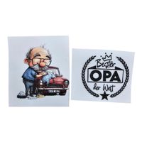 Grossvater liebt Autos! Sticker Set für den besten Opa!