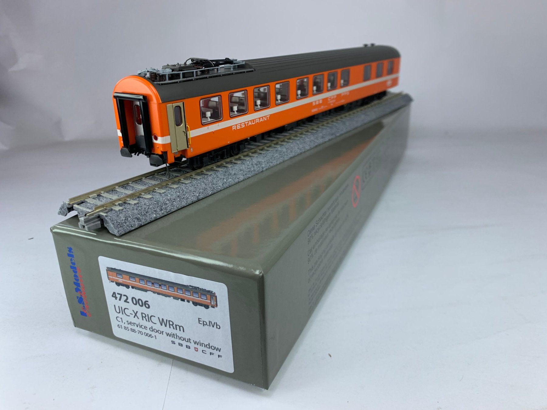 LS Models Modelleisenbahnen: L.S. Models 472006 SBB Speisewagen WRm orange – Neu und originalverpackt aus Bremgarten AG von Sportivo2007