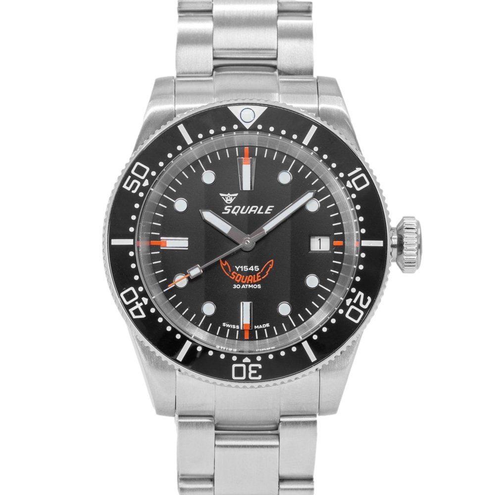 Squale Orologi: Squale Men's 1545BKBKC.AC 1545 Black Dial 30ATM Automatic – Nuovo e nell'imballaggio originale da Schindellegi venduto da harveystore 1