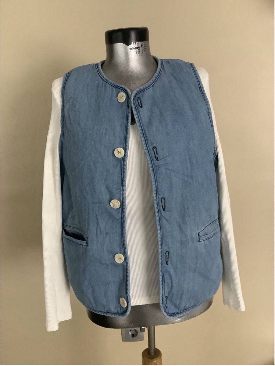 Sezane Gilet & Giacche senza maniche: Sezane Quilted Denim Vest – Usato da St. Gallen venduto da nur_zkc8 1