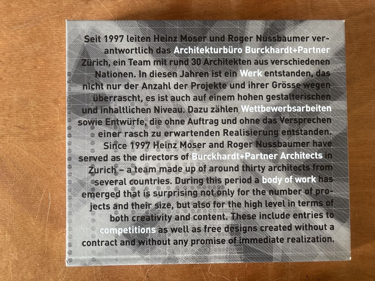 Libri: Moser Nussbaumer Vision and Architecture – Usato da Zürich venduto da WWehrle 1