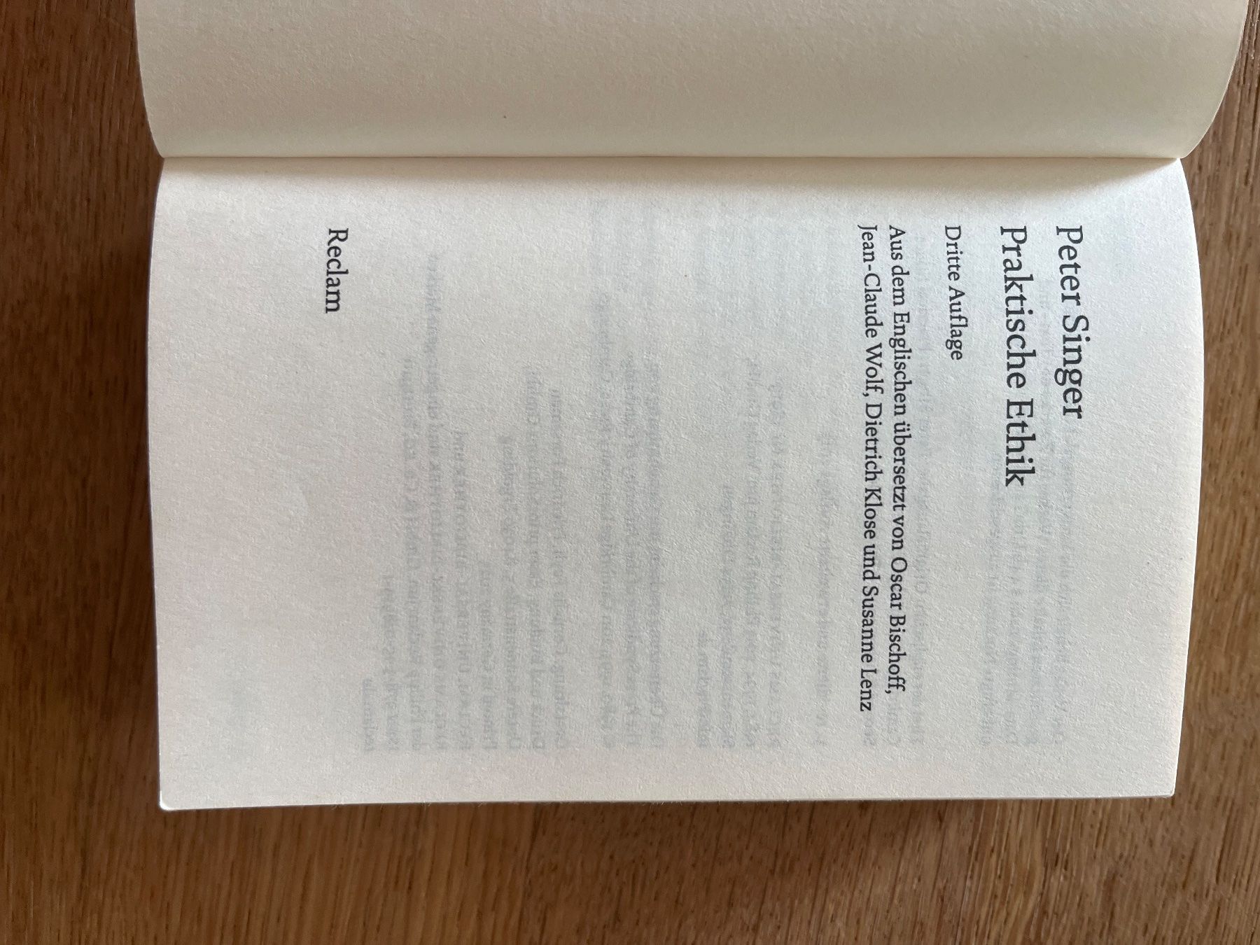 Libri: Peter Singer - Praktische Ethik - Dritte Auflage – Usato da Laupen BE venduto da lee_ym6v 3