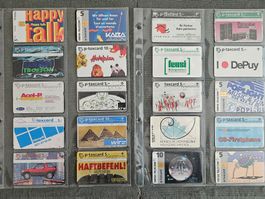 Telefonkarten Set–20 Werbe‑Taxcards –Schweiz & international