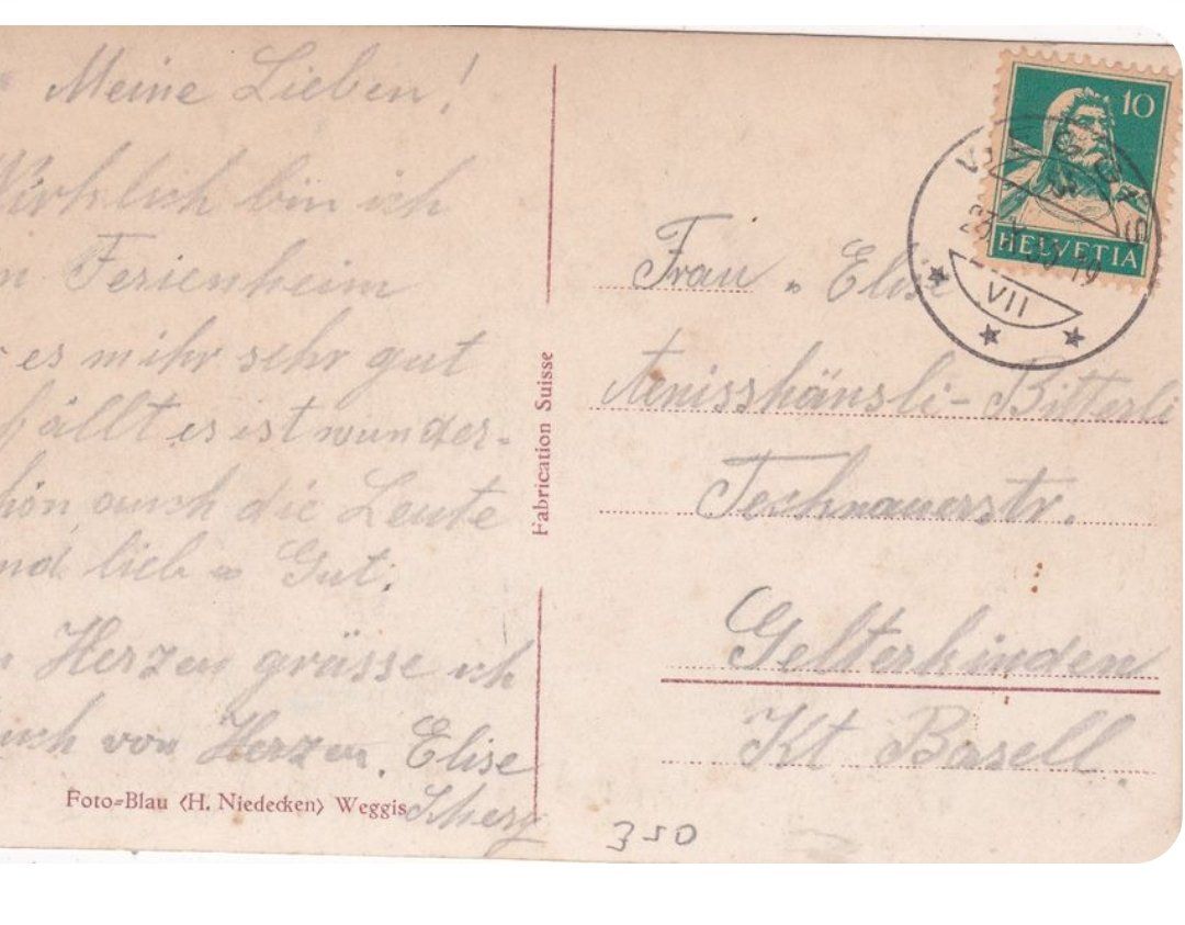 Cartoline postali: Ferienheim V.S.K.  Weggis 1930 – Usato da Aadorf venduto da Greg19 1