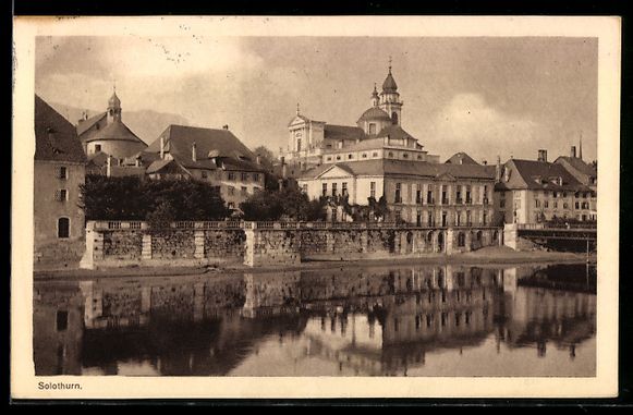 Ansichtskarten: Solothurn, Stadtansicht an der Aare mit  – Gebraucht aus Berlin von bartko-reher