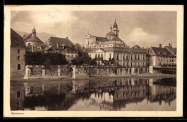 Solothurn, Stadtansicht an der Aare mit 