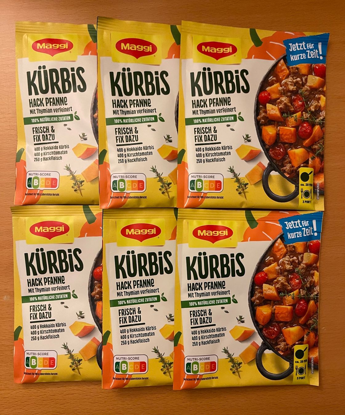 Maggi Cibi & Specialità: 6 Beutel Maggi Fix Kürbis Hack Pfanne mit Thymian – Nuovo e nell'imballaggio originale da Basel venduto da Seifehuesli