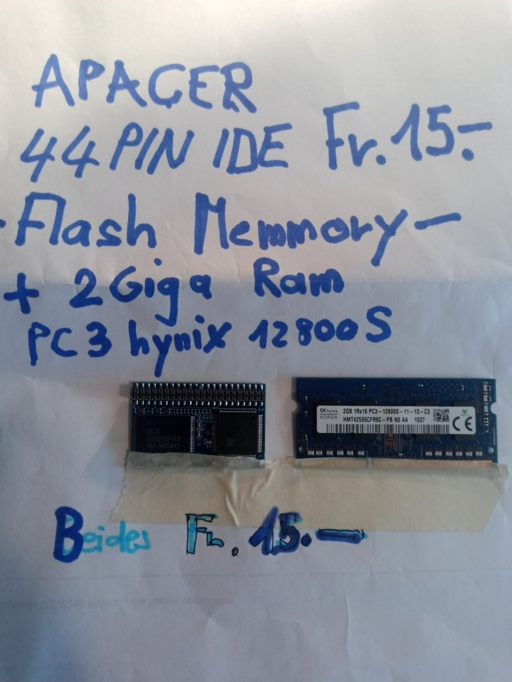 Memoria / RAM: 10 stk ddr 3 ram a 2 giga – Usato da wila venduto da audi48 3