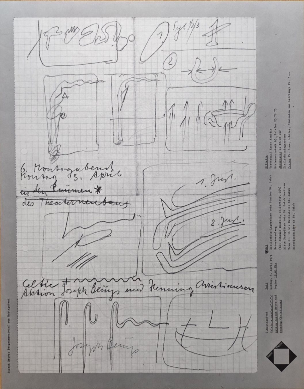 Poster & Bilder: JOSEPH BEUYS - ORIGINAL-PLAKAT - SIGNIERT – Gebraucht aus Goldach von Gaip