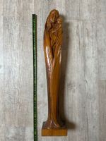 Holzfigur Madonna mit Kind, handgeschnitzt, 67,5 cm, 2 kg