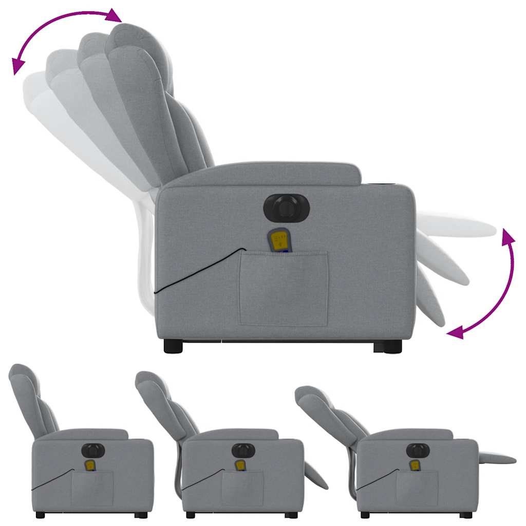 Fauteuils: Elektrischer Massagesessel mit Aufstehhilfe Hellgrau Stoff – Neuf avec emballage d'origine à Seftigen par Deadpool98 5