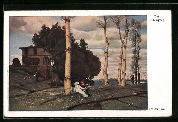 Ansichtskarten: Künstler Arnold Böcklin: Spaziergänge – Gebraucht aus Berlin von bartko-reher