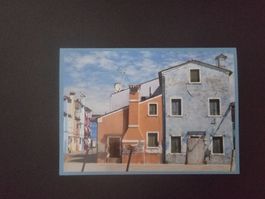 1 Karte / Motiv: Insel Burano / Italien (handgemacht)