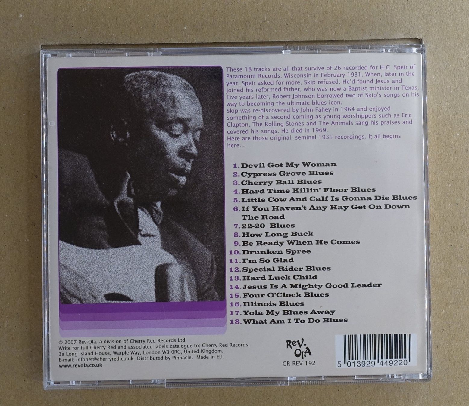 CD: Skip James – I'd Rather Be The Devil - D11 – Usato da Sessa venduto da discoverymedia 1