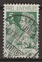 PJ013 - Pro Juventute 1913 vollstempel St-Gallen 22.12.1913