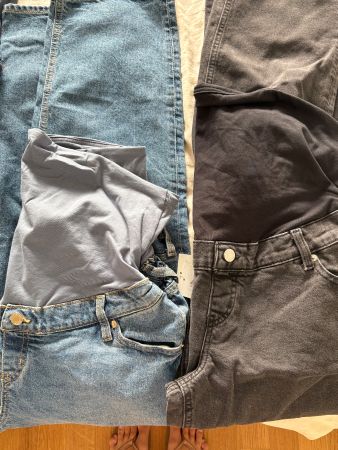 2 Umstandshosen blau und schwarz Grösse M neuwertig