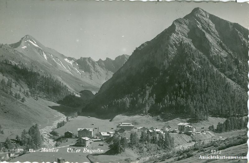 Cartoline postali: Muttler - Unter Engadin + 1957 – Usato da Emmenbrücke venduto da teestube