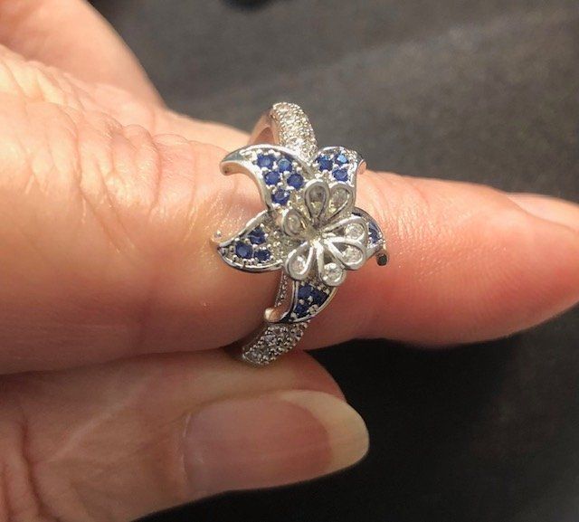 Anelli: Damenring, Silber 925, blauer Akzent – Nuovo (secondo la descrizione) da Luzern venduto da Pool33 5
