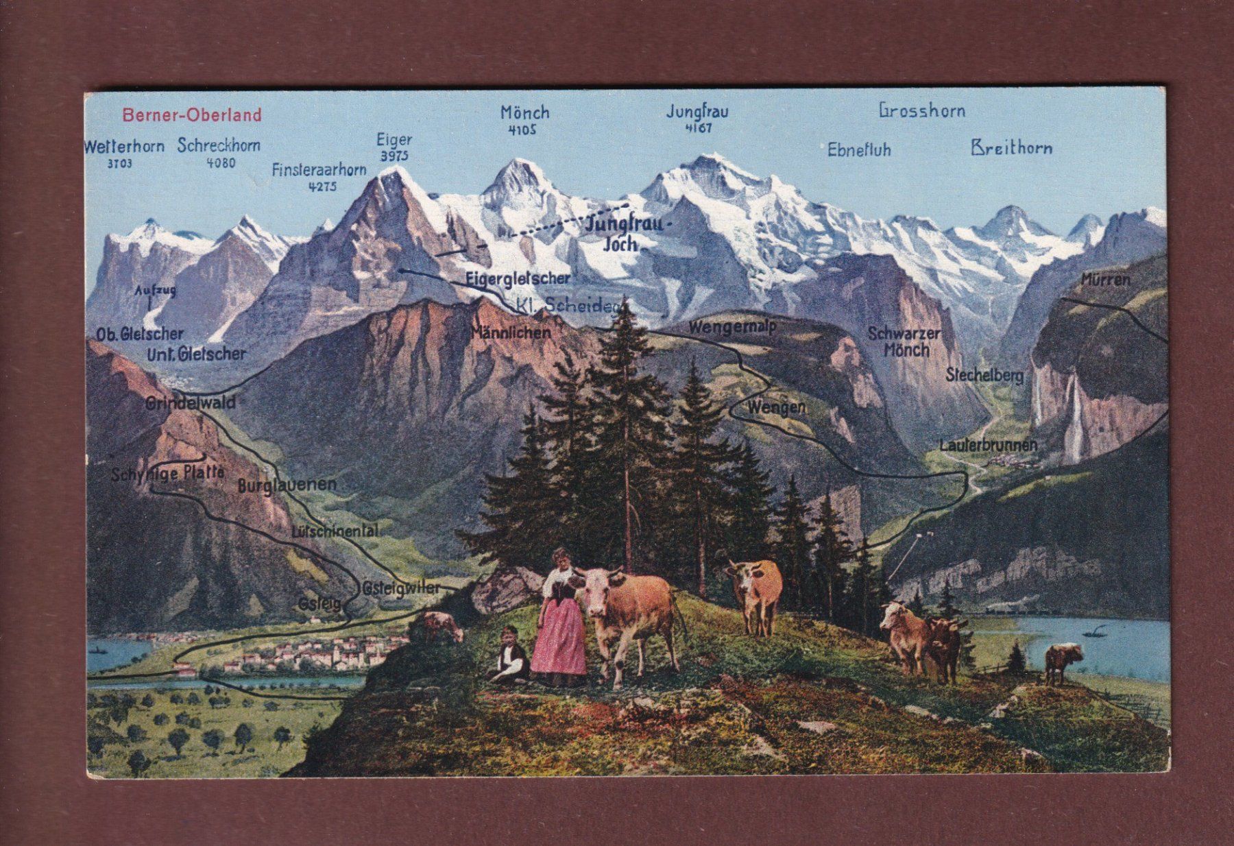 Ansichtskarten: BERNER-OBERLAND – Gebraucht aus Pully von nicecards-shop