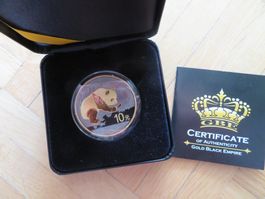 China 10 Yuan Panda Münze 2016 1Oz Silber Gold Black Empire