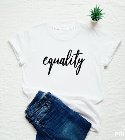 Neues Equality T-Shirt, Gr. XS weiss