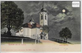 Gossau - Prot. Kirche - Mondschein-Litho