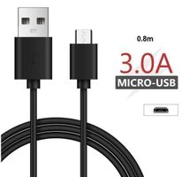 Micro-USB zu USB-A Kabel, schwarz, 0.8m