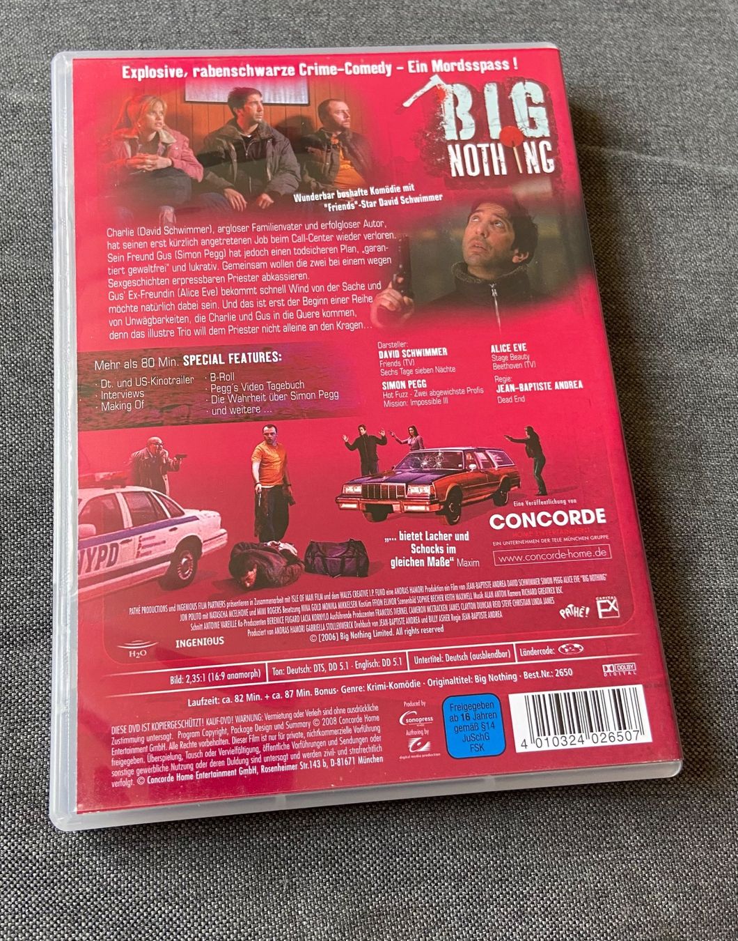 Tutti i DVDs: DVD Big Nothing - Simon Pegg • David Schwimmer – Usato da Luzern venduto da Lycka 1