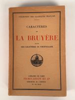 Antikes französisches Buch „Caractères“ von Jean de La Bruyè