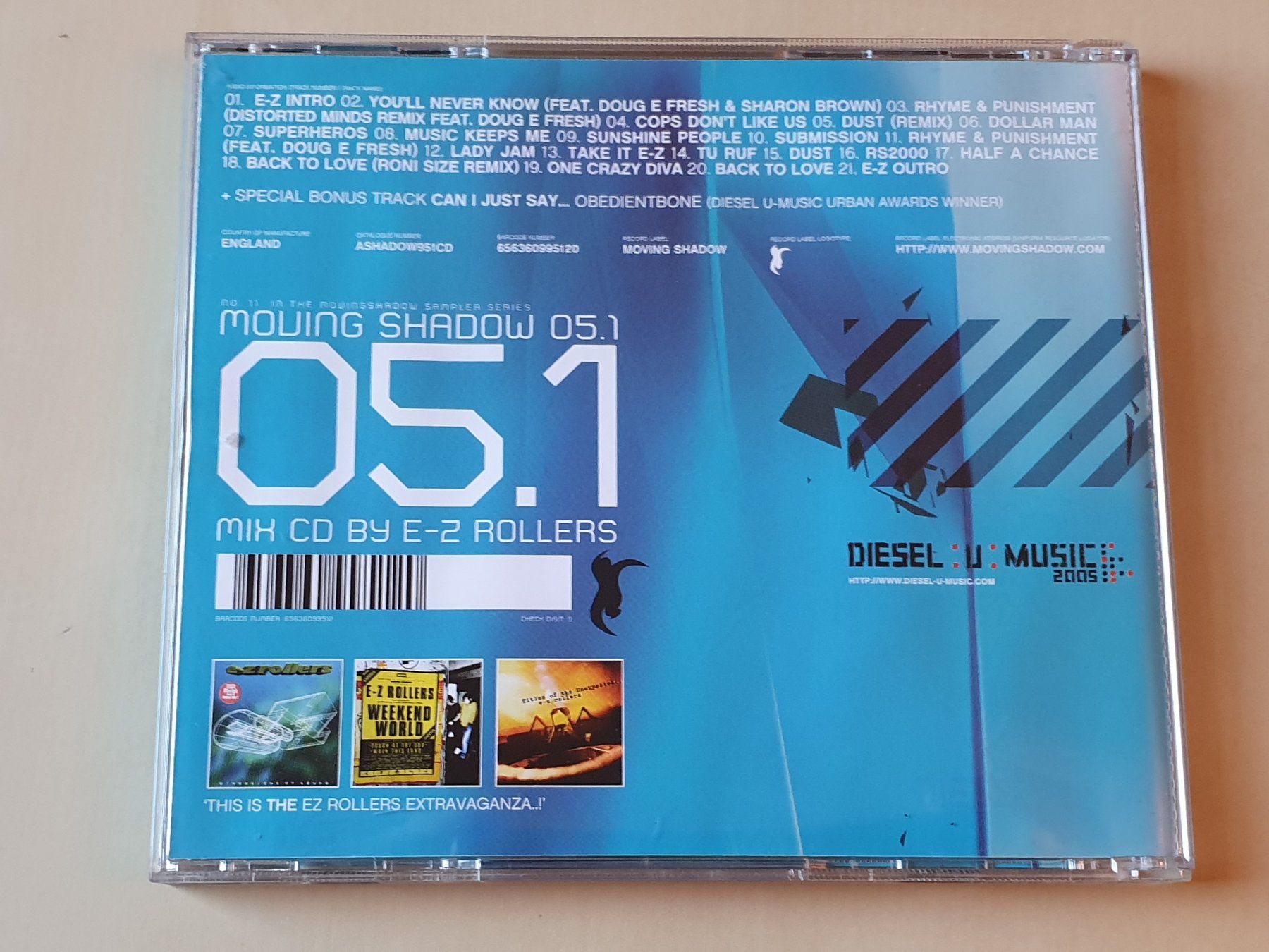 CD: Moving Shadow 05.1 by E-Z Rollers Drum n Bass – Usato da Stansstad venduto da collectorsshop 1