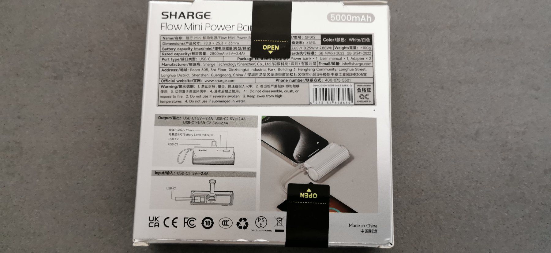 Caricabatterie: Power Bank - Flow Mini - Sharge – Nuovo e nell'imballaggio originale da Zürich venduto da Bluemex 1