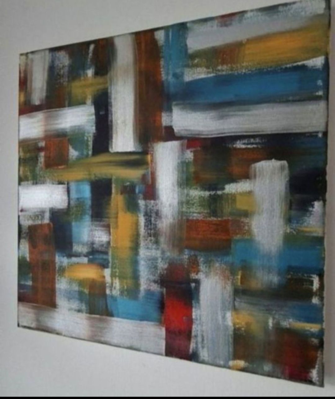 Gemälde: Gemälde " Mosaik" handmade 40×40 – Neu (gemäss Beschreibung) aus Riehen von Steinbock1970 2