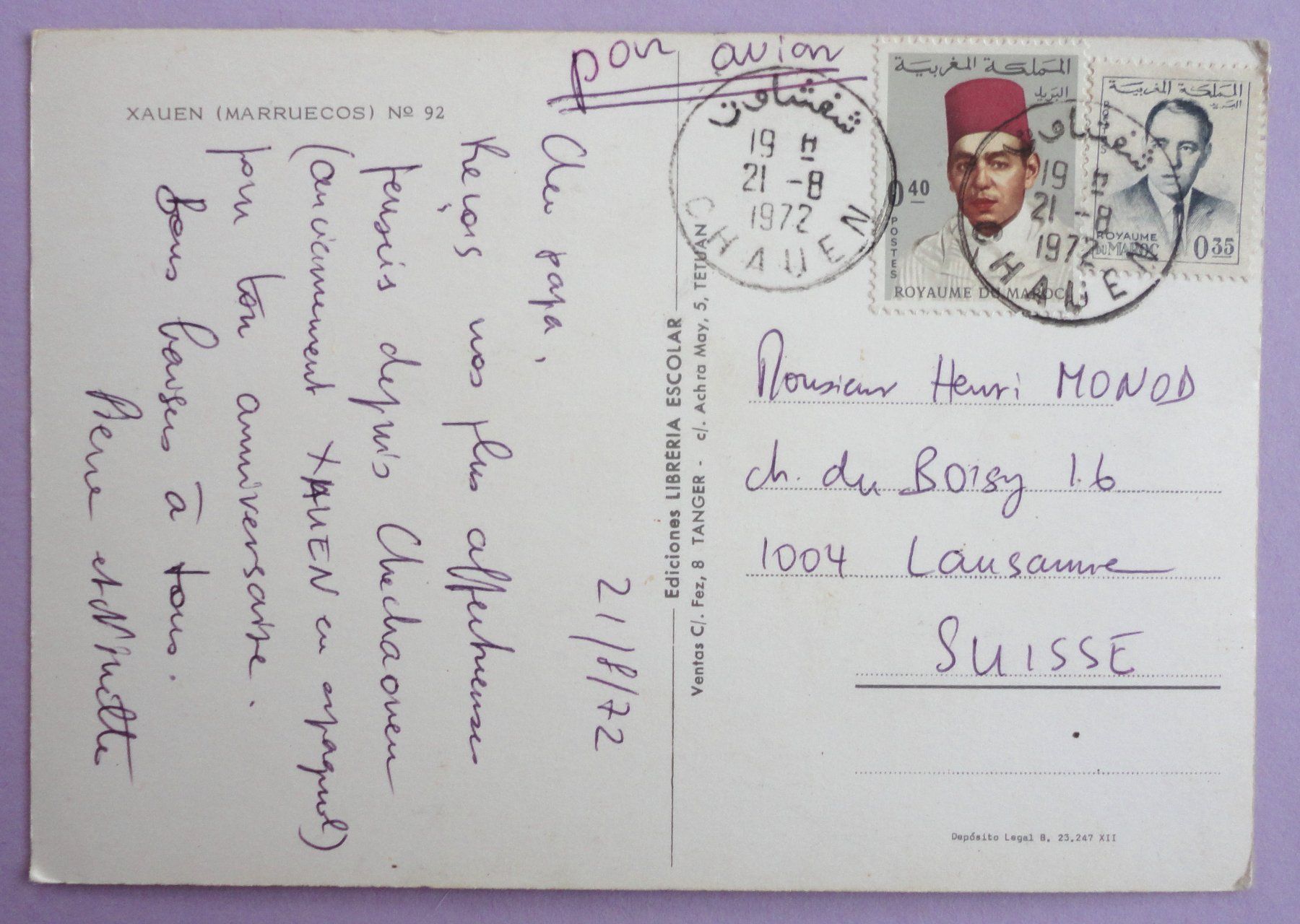 Cartoline postali: Xauen (Marruecos) – Usato da Fétigny venduto da Billy2miny 1