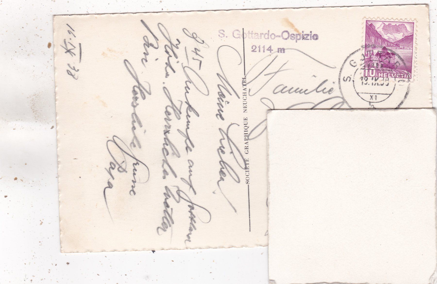 Cartes postales: Gotthard Hospiz 1938 – D'occasion à Herisau par Lisegrat2008 1