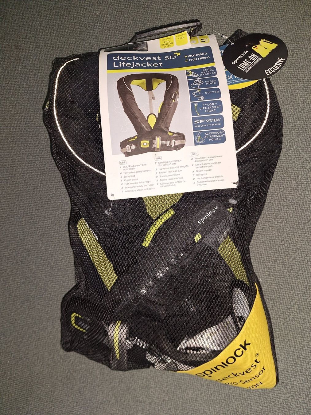Schwimmwesten: Spinlock deckvest 5D automatische Rettungsweste schwarz NEU – Neu und originalverpackt aus Zürich von Baer21 3