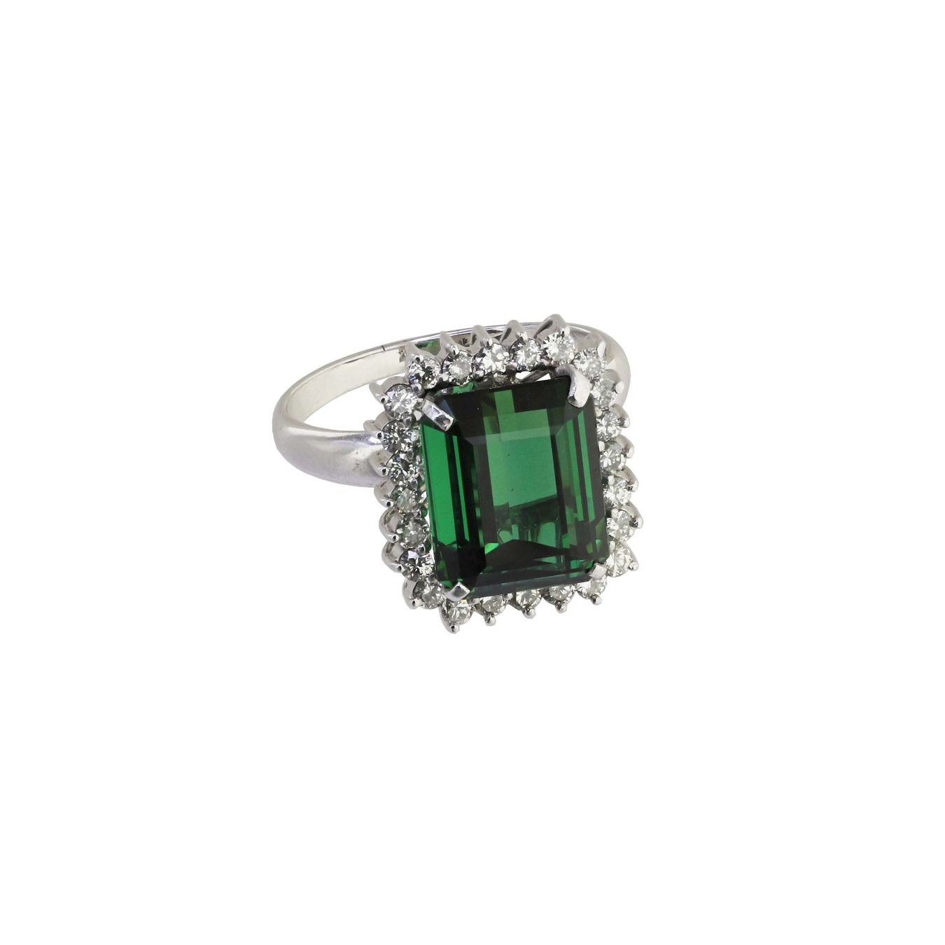 Anelli: Turmalin Diamant Ring – Usato da Zürich venduto da Vintage-Jewellery 1