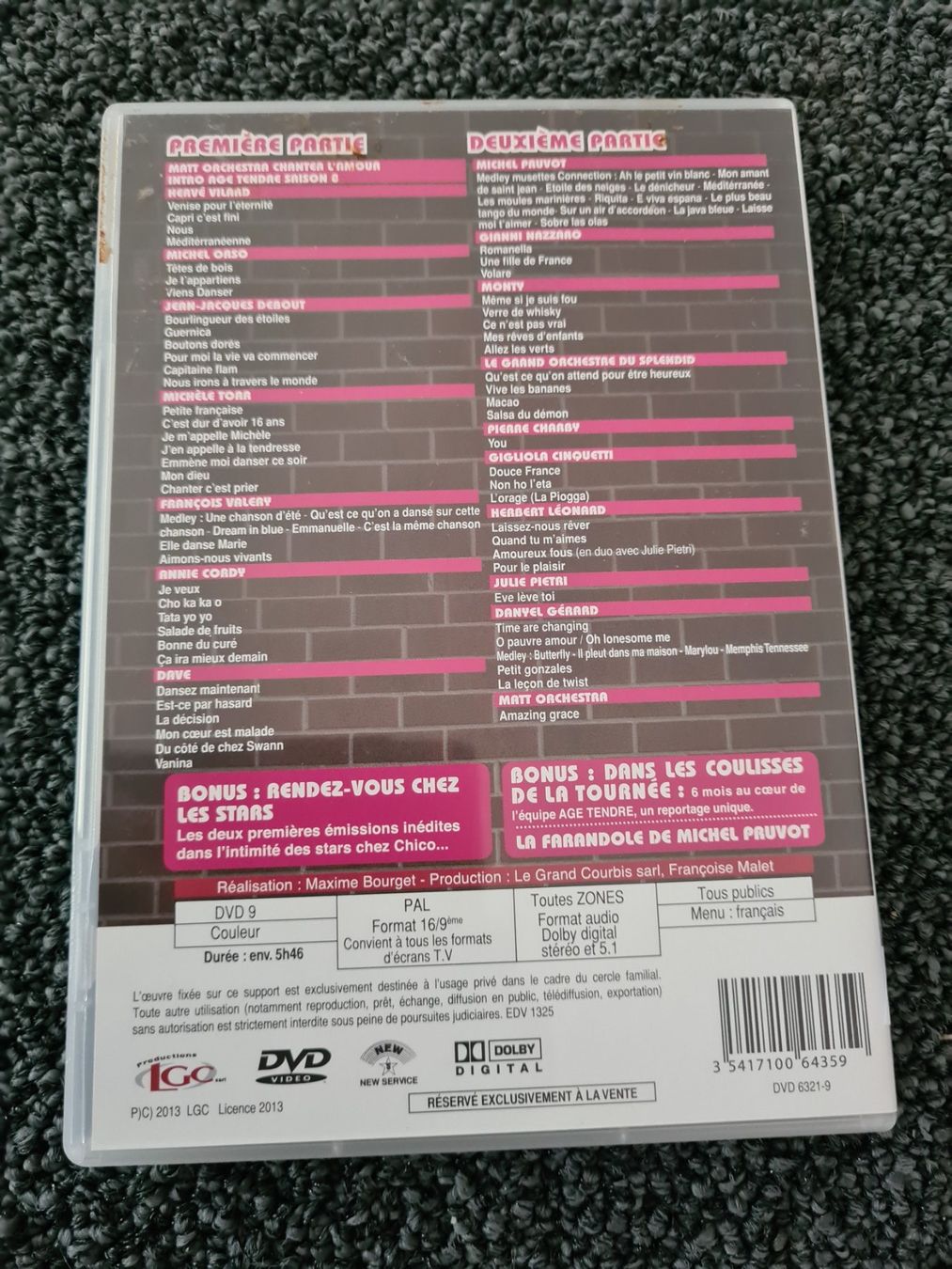 Tutti i DVDs: AGE TENDRE(12537) – Usato da Ruswil venduto da jan_bxl5 1